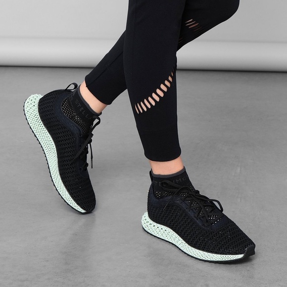 ADIDAS x STELLA MCCARTNEY Limited Edition Alphaedge 4D Printed Sneakers in Black - Picture 2 of 12